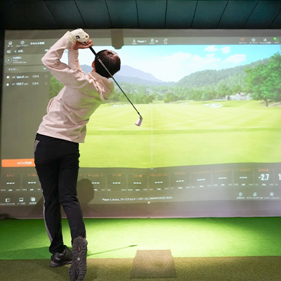 トラックマンでのシミュレーションゴルフ機能
